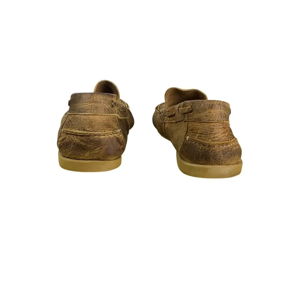 Bed Stu Distressed Leather Loafers Mens Size 12 Rustic Moc Toe Slip On Shoes